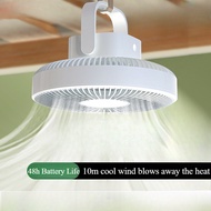 Rechargeable Camping Fan 15000mAh Desk/Ceiling Fan Portable Wireless Fan with LED Light Light Deskto