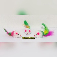 Mainan Kucing Boneka Tikus Bulu TY35 - Cat Toys Mouse Interaktif