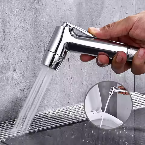 Toilet Bidet Spray Gun Double Water Way Sprayer Handheld Bathroom Shower ABS Portable Bidet Faucets 