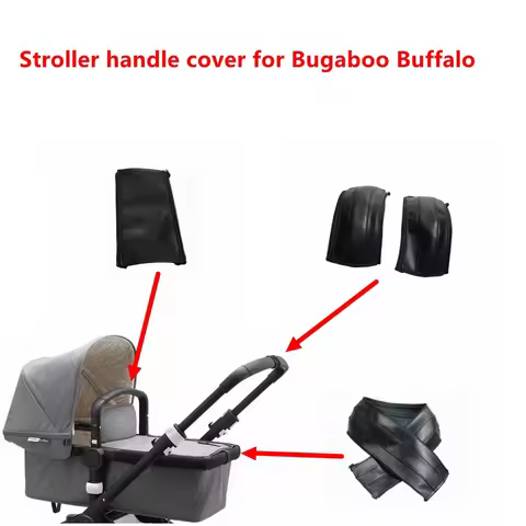 Baby Leather Covers Fit For Bugaboo Buffalo Stroller Pram Handle Sleeve Case Armrest Protective Cove