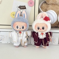 LABUBU Vinyl Doll 17cm38cm37cm58cm Doll Baby Clothes Gentleman Charm