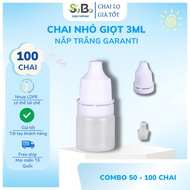 3ml cosmetic bottle with helmet cap (100 bottles), 3ml plastic dropper bottle