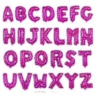 Pink Polka Letter & Number Foil 40cm Foil Balloon Number Balloon Alphabet Balloon