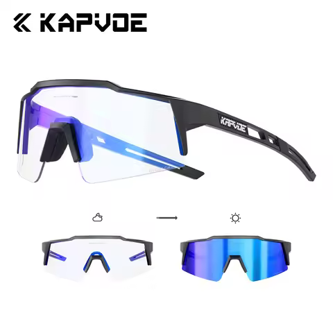 KAPVOE HD UV400 Photochromic Mountaineering Sunglasses Outdoor Sports Cycling Hiking and Driving Gla