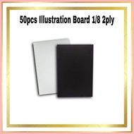 ۩ ◮ ✈ 50pcs 1/8 Illustration Board 2Ply