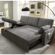 sofa bed modular kursi l / minimalis / recliner rc /  sofa modern studio / bed kasur kantor office / ruang tamu / leter L-u lesehan kulit kursi arab suede-bergaransi custom mewah empuk kasur
