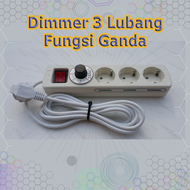 Dimmer 2000w Pengatur Kecepatan Gerinda Dimer Stop Kontak 3 Lubang 3m Fungsi Ganda 1 Lubang Normal T