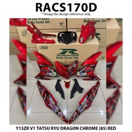 Cover Set Rapido Y15ZR V1 V2 Yamaha TATSU RYU DRAGON CHROME (85) Ysuku Accessories Motor Y15 Coverse