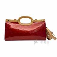 LV紅色漆皮肩背手提包 m91987