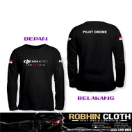 DJI Drone T-Shirt DJI Mini 4 PRO Pilot Drone Long Sleeve Distro T-Shirt