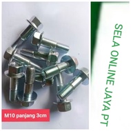 Flange bolt m10Bolt 3cm long