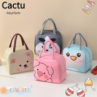 CACTU Insulated Lunch Box Bags, Thermal Bag Portable Cartoon Lunch Bag, Convenience  Cloth Lunch Box Accessories Thermal Tote Food Small Cooler Bag