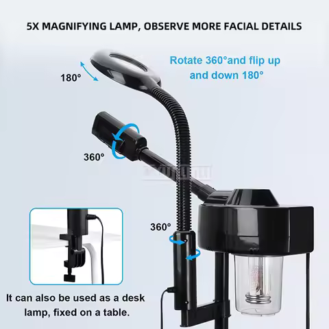 Pure Black Thermal Spray Facial Steamer 2-in-1 Nano Hydrating Device for Beauty And Skin Care