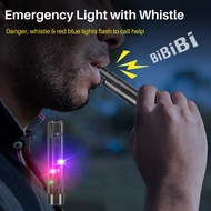 BORUiT S1 LED Keychain EDC Flashlight Type-C Rechargeable Mini Torch UV Work Light with Whistle Camp