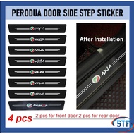 Car Door Side Step Sill Strip Carbon FiberThick Leather Protector Sticker perodua myvi axia bezza alza ativa gearup aruz