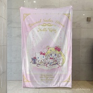 Gadis Cantik Moon Warrior Meizhan Pelbagai Corak Selimut Flanel Satu Sebelah Selimut Kecil Selimut S