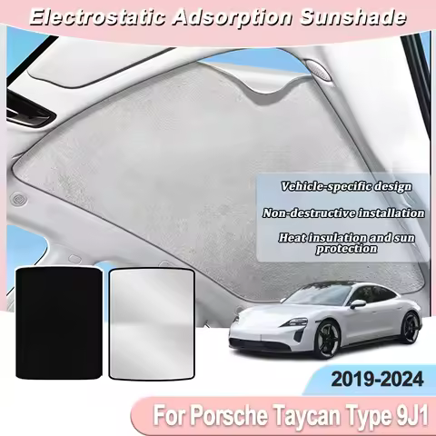 Car Roof Sunshade For Porsche Taycan Type 9J1 2019-2024 2022 Electrostatic Adsorption Sunroof Sun Sh