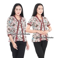 TOP ! Batik Wanita Modern Lengan 7/8 Dan Lengan Pendek Blouse Batik