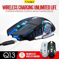 T-WOLF Gaming Mouse Wireless Q13 Rechargable Battery Wireless Mouse/Wired Gaming Mouse V6/G550/G510