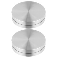 2pcs Glass Tops Adapter Turntable Cake Stand Base Thick Aluminum Circle Disc Rotating Cake Stand Cake Rotating Cake Turntable