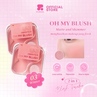 2P Oh My Blush 03 WinterOriginal - Dust-Free Blush 2in1 Blush On/ Pigmented/ Longlasting/ Alcohol an