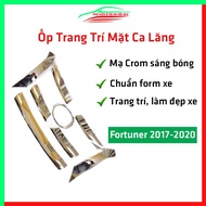 Ốp trang trí mặt ca lăng calang ô tô Fortuner 2017-2020 Bên Trên chuẩn theo xe nhựa cao cấp mạ crom