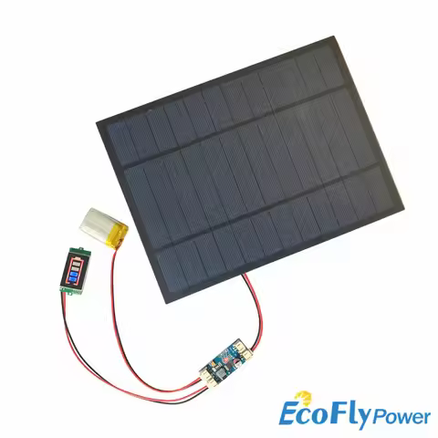 6V 3W 4.5W 6W 10W 9V 2W 4.2W 12V 2W Solar Panel with Solar Min Battery Charger with Battery Display 