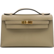 Hermès Beige Marfa Swift Kelly Pochette Gold Hardware, 2024