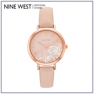 Nine West Vegan Leather Watch with Floral Pattern NW2680FLPK