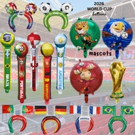 Foil balloon 2026 soccer world cup balloon Maskot trophy