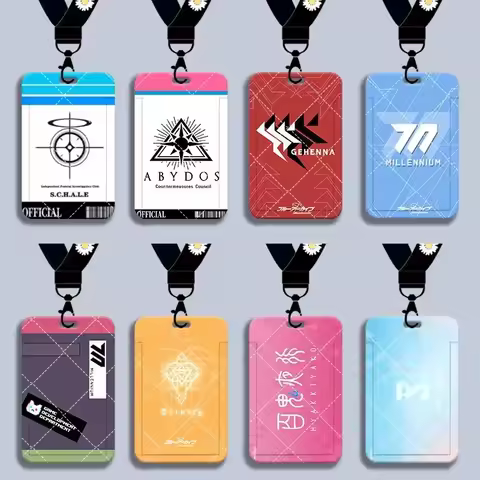 Blue Archive Sensei Cosplay Schale Logo Card Student Card Give Card Holder Lanyard Costumes Accessor