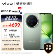 vivo X200 Pro mini 12GB+256GB 钛青 6.31英寸纤薄小直屏 蔡司超级长焦 5700mAh蓝海电池 拍照 AI手机