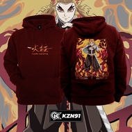 Demon Slayer Rengoku Kyojuro Flame Hashira Anime Hoodie Jacket KZN91