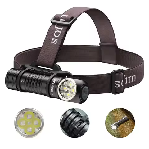 SOFIRN HS41 4000lm 21700 USB C Rechargeable Headlamp 6500k SST-20 LED Powerful Torch Indicator with 