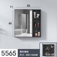 Space Aluminum Smart Bathroom Mirror Cabinet Separate Storage Rack Mirror Box with Light Defogging Bathroom Wall-Mounted