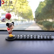 Le Creative Cartoon Parking Sign Car Accessories Diamond-Studded 4D Temporary Car Parking Sign Movin