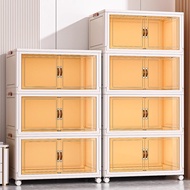 Foldable Storage Cabinet Width 75 Cm Plastic Drawer Large With Wheels Thick PP Material