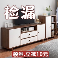 D-H TV Cabinet Small Apartment Modern Simple TV Stand High TV Bench for Bedroom Combination Wall Cabinet Storage Cabinet