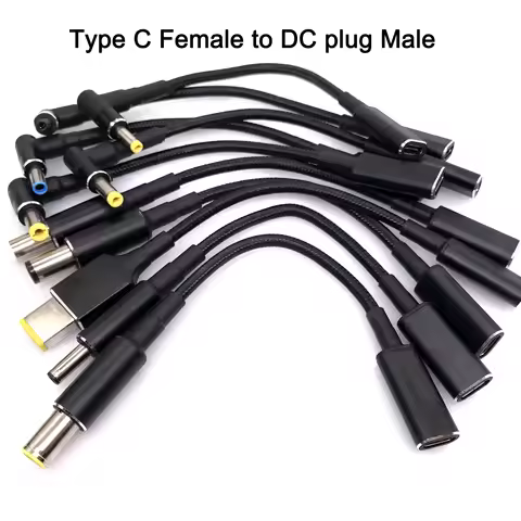 100W USB 3.1 Type C Female to DC 7.9*5.0 4.0*1.35 5.5*2.5 4.8*1.7 mm Male PD Power Charger Adapter C