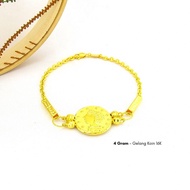 Gelang koin anak dan dewasa emas asli kadar 700 70 16k rantai tangan coin logam victorian vintage 3 4 5 gram gr g permata gold kuning