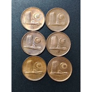 Malaysia 1st Series Parliament 1 Cent 1985 ( 6 Coins )