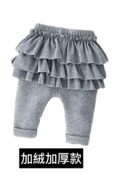 現貨冬季0m-18m月齡女童寶寶內搭褲蛋糕裙擺刷毛長褲加厚刷絨保暖可愛百搭