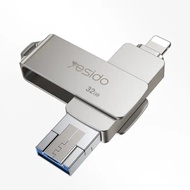 【1Yr Warranty】 YESIDO 3 in 1 for Micro OTG USB Flash Drive with 256GB 128GB 64GB 32GB 16GB Memory Card Disk FL11