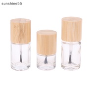 INE  1Pcs  Bottle Bottle 5ml-15ml Glass Nail Oil Bottle Hair Brush Solid Wood And Bamboo Cover Wholesale Nail Oil Bottle n