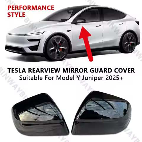 Fit Tesla Model Y Juniper ABS Rearview Mirror Guard Cover For 2025 2026 Model Y Juniper Performance 