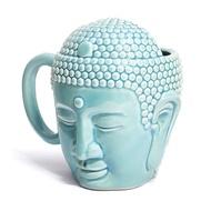 Coffee Cup Tathagata Buddha Shape BuddhaS Cup Buddha Cup Ceramic Cup Green