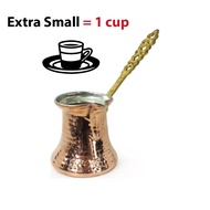 Handmade Turkish Cezve with Engraved Copper Plating - For Espresso Cups - Coffee Pot - Pot kopi
