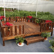 Outdoor Garden Decking Base Structure Valley Square Foot DIY Gazebo Sophisticated Seating Fence Wall