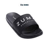 Zuma Men Slide Basic 11 Black Sandal Slop Pria Karet Slip On Polos Hitam