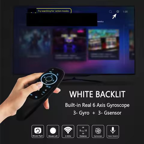 G10S Pro Backlit Air Mouse Voice Remote Control 2.4G Wireless Gyroscope IR Learning for H96 MAX X88 